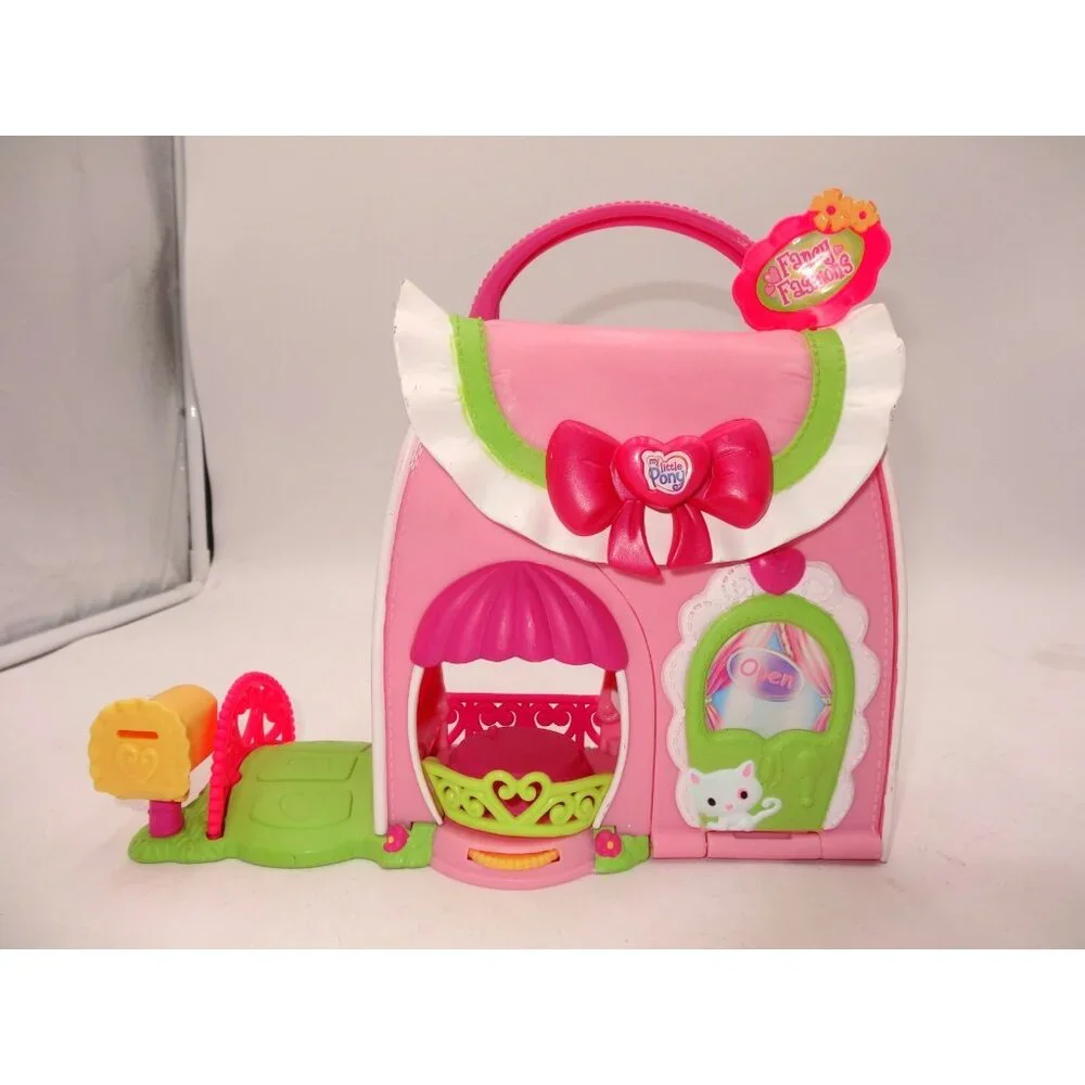 My Little Pony Fancy Fashions Boutique Purse Pink Shoe Time Toola Roola Bumber c